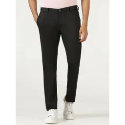 Blackberrys Men Mid-Rise Slim Fit Flat-Front Cotton Regular Trousers-picture-14