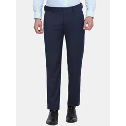 Blackberrys Men Navy Blue B-95 Slim Fit Trousers-picture-13