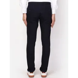 Blackberrys Men Navy Blue Slim Fit Trousers image 3