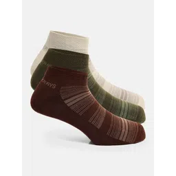 Blackberrys Men Pack Of 3 Cotton Patterned Ankle Length Socks-picture-17