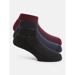 Blackberrys Men Pack Of 3 Patterned Cotton Ankle-Length Socks-picture-14