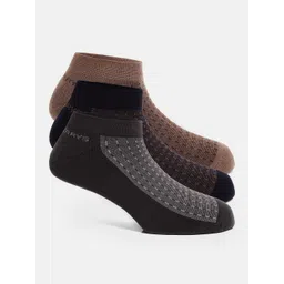 Blackberrys Men Pack Of 3 Patterned Cotton Ankle-Length Socks-picture-12