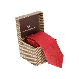 Blackberrys Men Paisley Woven Design Pure Silk Broad Tie-picture-38