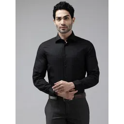 Blackberrys Men Self Checked Pure Cotton Slim Fit Formal Shirt-picture-15