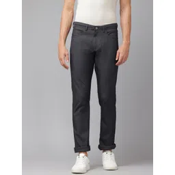 Blackberrys Men Slim Fit Self Design Textured Trousers-picture-38