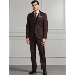 Blackberrys Men Slim-Fit Single-Breasted Three-Piece Formal Suit-picture-17