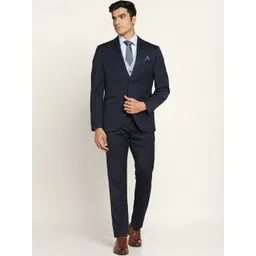 Blackberrys Men Slim-Fit Single-Breasted Three-Piece Formal Suit-picture-20