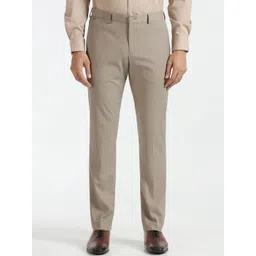 Blackberrys Men Striped Mid-Rise Slim Fit Trousers-picture-35