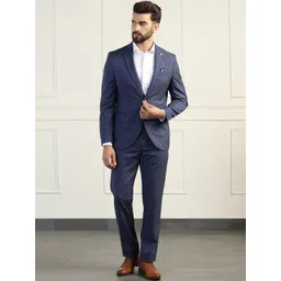 Blackberrys Men Striped Slim-Fit Single-Breasted 2 Piece Formal Suit-picture-13