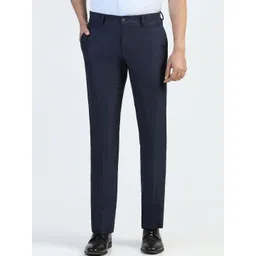 Blackberrys Men Textured B-95 Slim Fit Mid-Rise Formal Trousers-picture-12