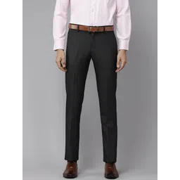 Blackberrys Men Textured Slim Fit Formal Trousers-picture-32