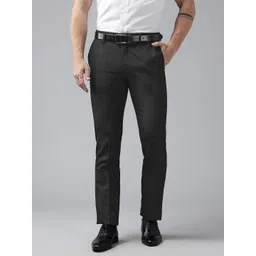Blackberrys Men Textured Slim Fit Formal Trousers-picture-40