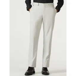 Blackberrys Men Textured Slim Fit Formal Trousers-picture-39