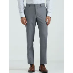 Blackberrys Men Textured Slim Fit Low-Rise Trousers-picture-30