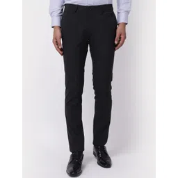 Blackberrys Men Textured Slim Fit Trousers-picture-35