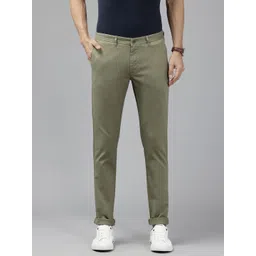 Blackberrys Men Textured Slim Fit Trousers-picture-30