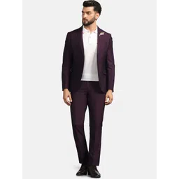 Blackberrys Slim-Fit Single-Breasted Three-Piece Formal Suit-picture-36