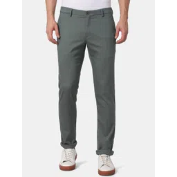 Blackberrys TechPro Collection Men Green Slim Fit Low-Rise Trousers-picture-35