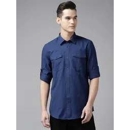 Blackberrys Textured Pure Cotton Slim Fit Casual Shirt-picture-34