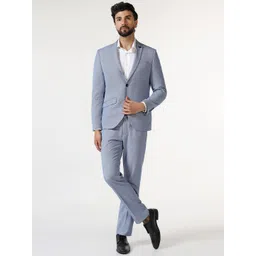 Blackberrys Textured Tailored-Fit Single-Breasted Two-Piece Suit-picture-18