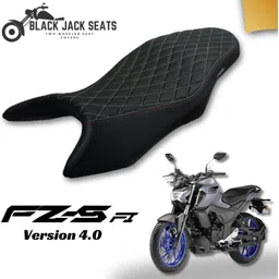 blackjackseats FZ-S Version 4.0 Diamond Cut Seat Cover – Premium Stitching, High-Density Foam Single Bike Seat Cover For Yamaha FZ-S-picture-12