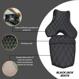 blackjackseats Premium Diamond Cut Seat Cover for R15 Version 4 / M – Stylish & Durable Split Bike Seat Cover For Yamaha R15 image 2