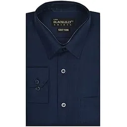 blacklilly Men's Cotton Full Sleeve Plain Regular Fit Formal Shirts for MenFS-03-B504-picture-26