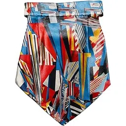 Abstract Printed Cravat with Matching Pocket Square for Men - Scarf Neckwear Cravat for Men with Matching Pocket Square-image-22