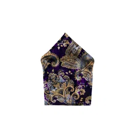 Blacksmith Men Paisley Printed Satin Pocket Square-image-42