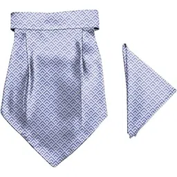 blacksmith Pixel Geometric Printed Cravat and Macthing Pocket Square for Men-picture-32