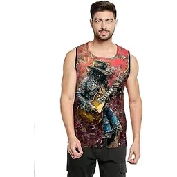 BLACKSMITH Rebel Rockstar Printed Sleeeveless Sando Tank top Gym & Street wear for Men-image-38