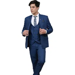 blackzed Men Single Breasted Solid Suit-picture-38