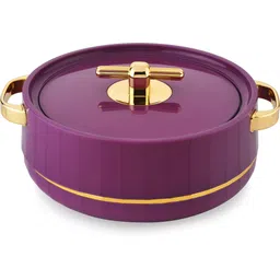 blal Deluxe Decor Plastic Inner Stainless Steel Insulated Casserole Purple Gold Thermoware Casserole-picture-25