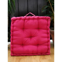 BLANC9 Fuchsia Solid Square Floor Cushion-picture-16