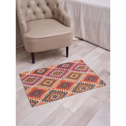 BLANC9 Maroon Printed 800 GSM Pure Cotton Bath Rug-picture-31