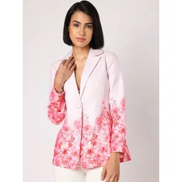 BLANC9 Printed Notched Lapel Single-Breasted Blazers-picture-22