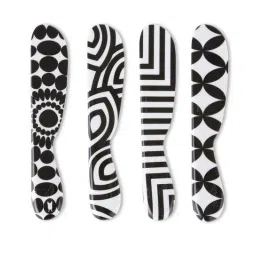 blank slate home French Bull- Assorted Black & White Melamine (Set of 4) Spreader Set-picture-28