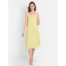 BLAZON Scoop Neck Sleeveless Pure Cotton Nightdress-picture-40