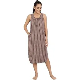 blazon Women's Cotton Hosiery Maxi Night Wear with Pockets-picture-24