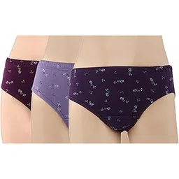 blazon Women's Hipster Printed Panty Pack of 3 (Wine Berry, Martinique, Cold Purple)-picture-36