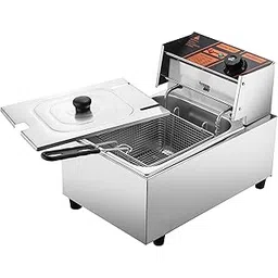 BLEND ART Electric Deep Fat Fryer 6 Litre Stainless Steel Body 2500W with Variable Temperature Control, Sliver, For Commercial and House Hold Purpose (Made In India) (SLiver)-picture-21