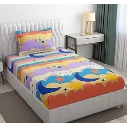 blenzza deco 180 TC Cotton Single Printed Flat Bedsheet-picture-47