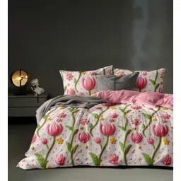 blenzza deco 210 TC Cotton Blend King Printed Flat Bedsheet-picture-34