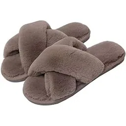 bleqys Slipper For Women's Flip Flops Fur Winter Fashion Anti Skid Slip Soft Warm Cloth Woolen Winter House Slippers for Women Girls-picture-29
