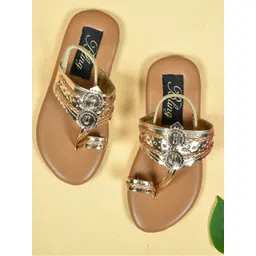 Bling footwears Girls Ethnic Backstrap One Toe Flats-picture-58