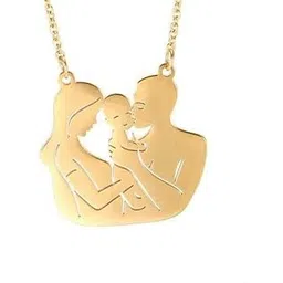 bling queen Women's New Family Pendant Necklace With Chain, Family Pendant Necklace, Trendy Necklace For Girls, Family Pendant Necklace, Family Pendant Necklace For Women, Gold Pendant Necklace(Gold)-picture-20