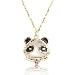 bling queen Women's Panda Bear Charm Pendant With Clavicle Chain Necklace, Cute Panda Necklace, Fashion Necklaces For Women Trendy, Stylish Necklaces For Women, Gold Filled Jewelry-picture-32