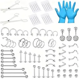 bling queen Women's Stainless Steel Mixed Piercing Body Jewellery With Piercing Kits-picture-17