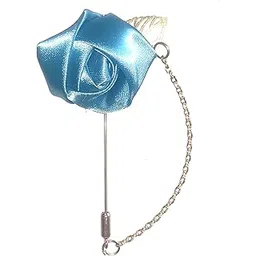 blingg Rose & Leaf Chain Lapel Pin Gift for Men & Women Turquoise-picture-43
