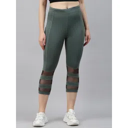 blinkin Self Design Women Dark Green Tights-picture-13